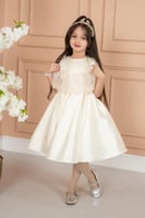 فستان سهرات بتل مطرز من الاعلى S01163