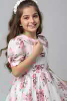 فستان بناتي مورد زهري 7281