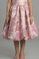 فستان سهرة بناتي زهري بلمسات عصرية S01273