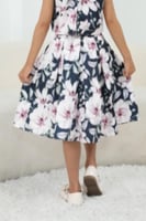 تنورة بناتي كحلي مورد 7243