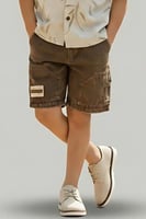 شورت أولادي بني بتصميم عملي -4195
