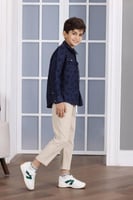 قميص اطفال كحلي اكمام طويله 2969