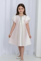 فستان سهرات بناتي فصوص فضي S01119