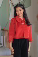 جاكيت بناتي فرو لون احمر 6J