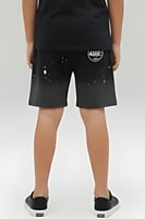 شورت ولادي أسود بطباعة عصرية وتصميم رياضي مريح 403...