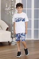 طقم ترنج ولادي ابيض 2924