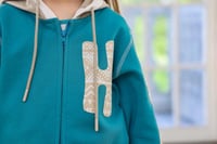 طقم هودي بناتي 3قطع تركوازي 3040