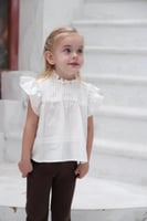 بلوزه بناتي ابيض 7212