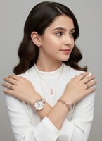 اكسسوار 6 قطع مع ساعه كلاسيكية للاطفال