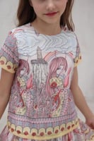 بلوزة بناتي بطبعات فنية 7030