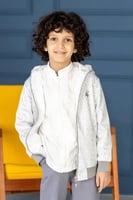 قميص اطفال ابيض مع جاكت 2663