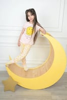 بجامه اطفال بناتي رسمه فيس على الصدر 82663