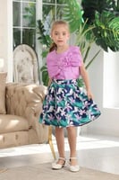 تنورة بناتي مشجرة بعده الوان 7102