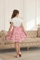 بلوزة بناتي اطفال بناتي بيضاء بفيونكة 7109