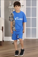 طقم ترنج ولادي ازرق دبدوب من الجانب 2934