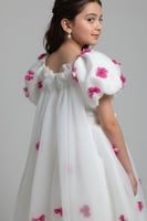 فستان بناتي سهرات ابيض|S01209