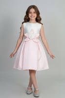 فستان سهرات بناتي بوردة على الخصر s01122