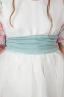 فستان مورد بحزام اخضر SS01103