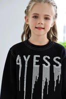 طقم بلوفر اسود وابيض 3046