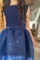 فستان بناتي كحلي من الاسفل S01065