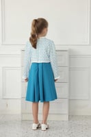 فستان ازرق مع جاكيت 7235