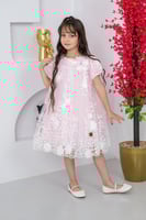 فستان وردي مورد s01142