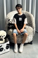 تي شيرت ابيض كاجول ولادي sa10b