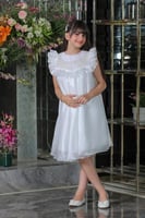 فستان سهرة بناتي ابيض S0940