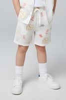 شورت أولادي أبيض بطبعات ملونة بتصميم صيفي أنيق4177...