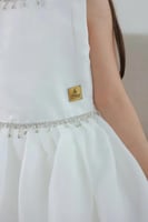 فستان سهرة للاطفال ابيض كت S0994