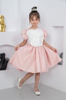 فستان سهرة بوردة في الصدر s01143