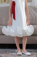 فستان سهرة بناتي ابيض S0939