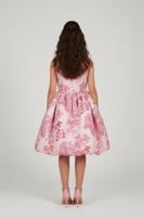 فستان سهرة بناتي زهري بلمسات عصرية S01273