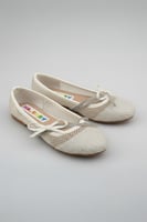 حذاء بناتي فضي فلات S-024