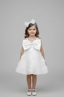 طوق شعر بناتي مع بكلة بلون ابيض T-035