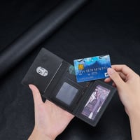 محفظة بطاقات مغناطيسية جلد فاخر متعددة الاستخدام