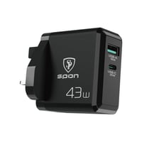 شاحن جداري SPON 43 واط – منفذ PD + USB لشحن سريع و...