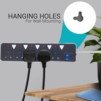 مشترك كهرباء ذكي بمفاتيح مستقلة + منافذ USB شحن سر...