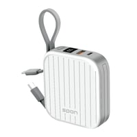 باور بانك محمول بكيابل مدمجة بسعة 10,000 مللي أمبي...