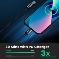 كيبل شحن للايفون 60 واط PD نايلون بطول 1م من يوجري...