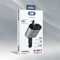 شاحن سيارة قابل للسحب 120 واط – بكابل لايتنينغ وتا...