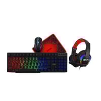 طقم DENX للألعاب 4 في 1 – لوحة مفاتيح بإضاءة RGB +...