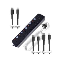 بكج المنزل 5 منتجات: توصيلة 5 متر مع 3 كيابل شحن ت...