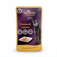 أظرف الدجاج والسلمون في المرق للقطط البالغة 85 غ ن...