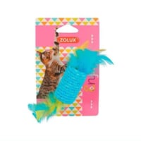 زولوكس – لعبة للقطط على شكل أسطوانة مع ريش محفّز ل...