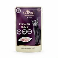 أظرف الدجاج ولحم الأرنب في المرق للقطط البالغة 85...