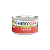 معلبات شايني كات بالسالمون في المرق للقطط 70 غ جيم...