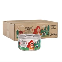 معلبات الدجاج الطبيعي في المرق كرتون 24×80 غ للقطط...