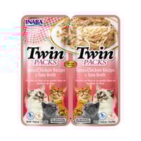 اينابا مكافآت للقطط بتوين باك - تونة ودجاج بمرق ال...