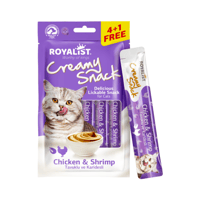 روياليست مكافآت كريمية للقطط بنكهة الدجاج والروبيا...